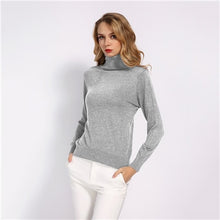 Load image into Gallery viewer, GCAROL New Fall Winter 30% Wool Turtleneck Sweater Soft Handle Warm Women Jumper OL Render Knit Pullover S-3XL