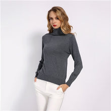 Load image into Gallery viewer, GCAROL New Fall Winter 30% Wool Turtleneck Sweater Soft Handle Warm Women Jumper OL Render Knit Pullover S-3XL