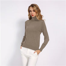 Load image into Gallery viewer, GCAROL New Fall Winter 30% Wool Turtleneck Sweater Soft Handle Warm Women Jumper OL Render Knit Pullover S-3XL
