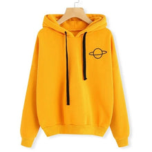 Load image into Gallery viewer, Women Hoodies Planet Print Casual Solid Loose Drawstring Sweatshirt Fashion Long Sleeve Hooded 2019 Autumn Female Pullover