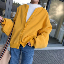 Load image into Gallery viewer, Women Autumn Cardigans Harajuku Loose Long Sleeves Round Neck Female Coat Sweater MUG88
